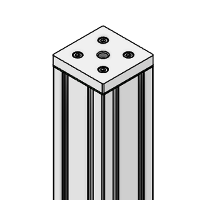 32-909014N-1 MODULAR SOLUTIONS PNEUMATIC PLATE 90MM X 90MM WITH GASKET 1/4" NPT THREADED CENTER THRU HOLE